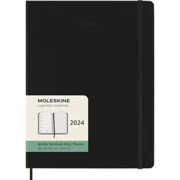 Moleskine 2024 12-Month Weekly xl Hardcover Notebook