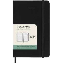 Moleskine 2024 12-Month Weekly Horizontal Pocket Hardcover Notebook