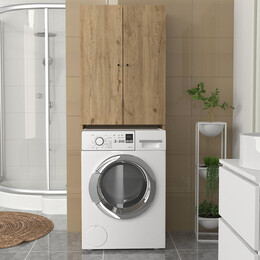 Έπιπλο Πλυντηρίου Romme Megapap Χρώμα Sepet oak 65x27,1x180εκ.