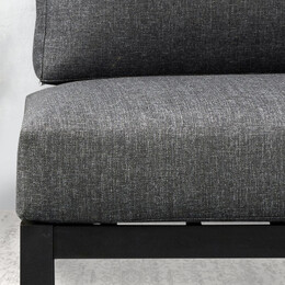 Σαλόνι Κήπου Echo Megapap σετ 3 τμχ Μέταλλο - Ξύλο Χρώμα Μαύρο - Γκρι