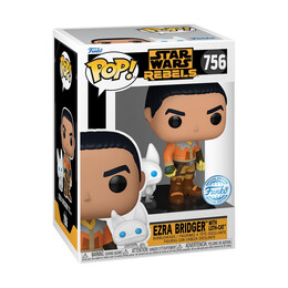 Funko Pop! & Buddy Disney Star Wars: Rebels - Ezra Bridger With Loth cat (Special Edition) #756 Bobble-Head Vinyl Figure