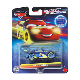 Mattel Disney Cars: Glow Racers - dan Carcia Vehicle (Hym85)