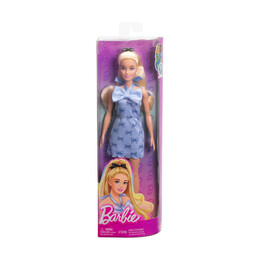 Mattel Barbie: Barbie Fashionistas Wavy Blonde Ponytail Wearing Blue bow (Hyt93)