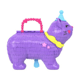 Mattel Polly Pocket: Mini Doll Celebration Kitty Playset (Jft90)