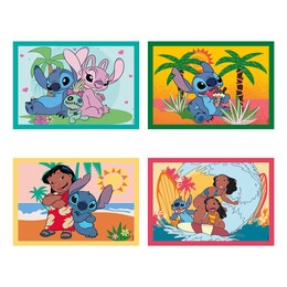 Clementoni Παιδικό Παζλ 4 in 1 Super Color Disney Stich 12-16-20-24 τμχ