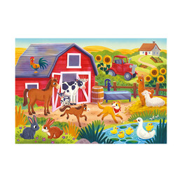 Clementoni Παιδικό Παζλ Super Color Στη Φάρμα 2x20 τμχ