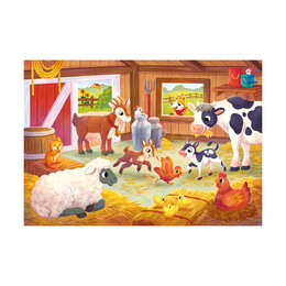 Clementoni Παιδικό Παζλ Super Color Στη Φάρμα 2x20 τμχ