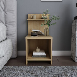 Κομοδίνο Ulman Megapap Χρώμα Sapphire oak 35x37x72εκ.