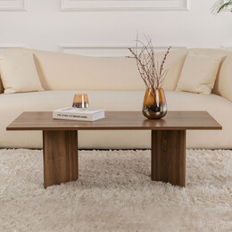 Τραπεζάκι Σαλονιού Sabin Megapap Χρώμα Καρυδί 119x60x40εκ.