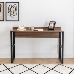 Γραφείο Εργασίας Rana Megapap Χρώμα Καρυδί - Μαύρο 120x60x78,8εκ.