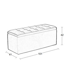 LIDO ΣΚΑΜΠΟ VELVET BLACK ΜΕ ΑΠΟΘ. ΧΩΡΟ 101X41X42εκ.