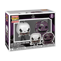 Funko 2-Pack Pocket Pop!: the Night Before Christmas - Jack Skellington & Oogie Boogie Vinyl Figure Keychains
