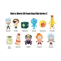 Monogram: Rick and Morty 3d Foam bag Clips Figures
