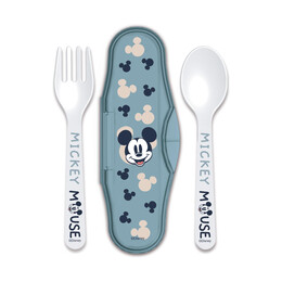Stor: Mickey Mouse Full of Smiles - Toddler 2 pcs pp Traveling Spoons (10466)