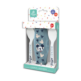 Stor: Mickey Mouse Full of Smiles - Toddler 2 pcs pp Traveling Spoons (10466)