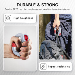 Creality cr-Petg Value Pack 2kg - 2x Gray 3d Printer Filament (Grey)