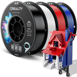 Creality cr-Petg Value Pack 4kg - Black & White & red & Blue 3d Printer Filament no Reel