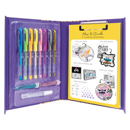 HappiHobbi Art Journal Fluo Στυλό Disney Stitch Για 9+ Χρονών