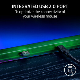 Razer Firefly v2 pro Phantom Green - rgb Gaming Mousepad - usb hub - Backlit lighting