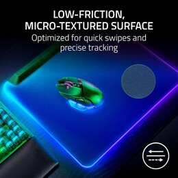 Razer Firefly v2 pro Phantom Green - rgb Gaming Mousepad - usb hub - Backlit lighting