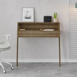 Γραφείο Εργασίας Cowork Megapap Χρώμα Ανοιχτό Καρυδί 94x50x91εκ.