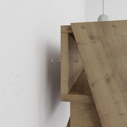 Γραφείο Εργασίας Cowork Megapap Χρώμα Ανοιχτό Καρυδί 94x50x91εκ.