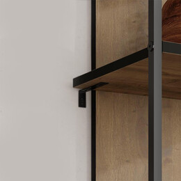 Βιβλιοθήκη Archy Megapap Χρώμα Ανοιχτό Καρυδί 53x31,7x180εκ.