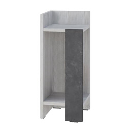 Κομοδίνο Elos Megapap Αριστερό Χρώμα Λευκό Αντικέ - Γκρι Ρετρό 25x27x60εκ.