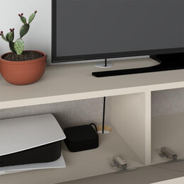 Έπιπλο Τηλεόρασης Επιτοίχιο Francy Megapap Χρώμα Sandstone 135x31,7x25εκ.