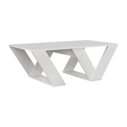 Τραπεζάκι Σαλονιού Pipra Megapap Χρώμα Λευκό 110x60x40εκ.