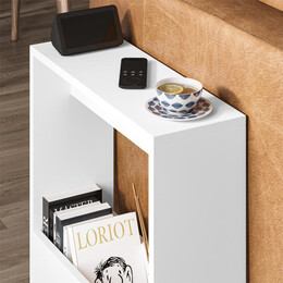 Τραπεζάκι Βοηθητικό Simpi Megapap Χρώμα Λευκό 55x20x60εκ.