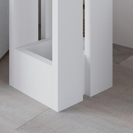 Τραπεζάκι Βοηθητικό Tasos Megapap Χρώμα Λευκό 30x30x50,3εκ.