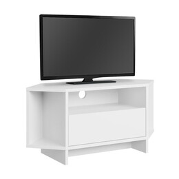 Έπιπλο Τηλεόρασης Γωνιακό Viva Megapap Χρώμα Λευκό 95,7x35,4x45εκ.