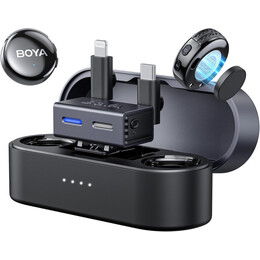 Boyalink 3 - Type-c, Lightning & 3,5mm ai-Powered Button Wireless Microphone 2 tx + 1 rx + Cha. Case