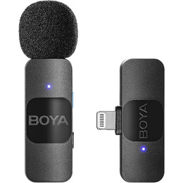 Boya by-v1 Wireless Lavalier Microphone for Iphone Ipad Mini Lapel Lightning Connection
