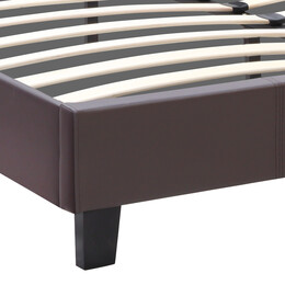 Κρεβάτι Sissy Megapap από Τεχνόδερμα Χρώμα Καφέ 160x200εκ.