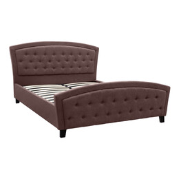 Κρεβάτι Alexia Megapap Υφασμάτινο Χρώμα Καφέ 160x200εκ.