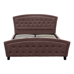 Κρεβάτι Alexia Megapap Υφασμάτινο Χρώμα Καφέ 160x200εκ.