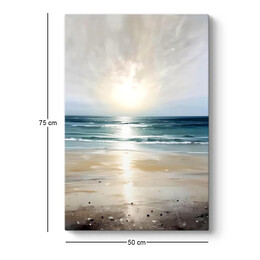 Πίνακας σε Καμβά "sunrise on the Beach" Megapap Ψηφιακής Εκτύπωσης 50x75x3εκ.