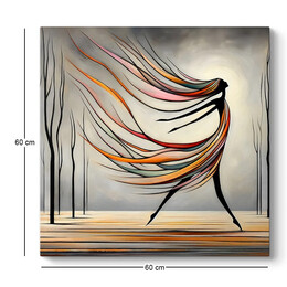 Πίνακας σε Καμβά "abstract Woman" Megapap Ψηφιακής Εκτύπωσης 60x60x3εκ.