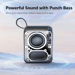 Qcy sp2 Grey - Pocket Size Ip67 rgb bt Speaker Deep Punch Bass tws Stereo Subwoofer 17h