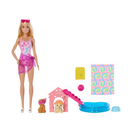 Mattel Barbie: Barbie Puppy Pool Party (Jbf35)