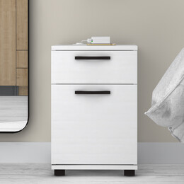 Κομοδίνο - Συρταριέρα Γραφείου Veto Megapap Χρώμα Λευκό 40x39x57εκ.