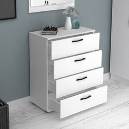 Συρταριέρα Velika Megapap Χρώμα Λευκό 73x44x96εκ.