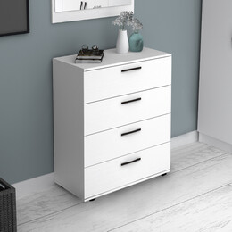 Συρταριέρα Velika Megapap Χρώμα Λευκό 73x44x96εκ.