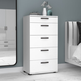 Συρταριέρα Helia Megapap Χρώμα Λευκό 60x44x108εκ.