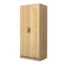 Ντουλάπα Ρούχων Vivian Megapap Δίφυλλη Χρώμα Φυσικό Οξιάς 80x51,8x181εκ.