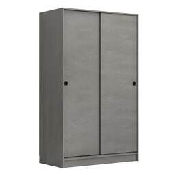 Ντουλάπα Ρούχων Regio Megapap Δίφυλλη Συρόμενη Χρώμα Καρυδί 120x60x200εκ.