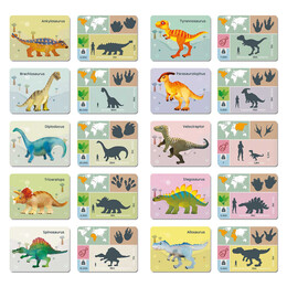 HappiHobbi Δεινόσαυροι 45 Εκπαιδευτικοί Χάρτινοι Μαγνήτες Για 4+ Χρονών