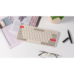 Keychron b1 pro (B1p-K13) Ultraslim Mini Wireless bt Keyboard zmk Online Customize Retro red 75% us